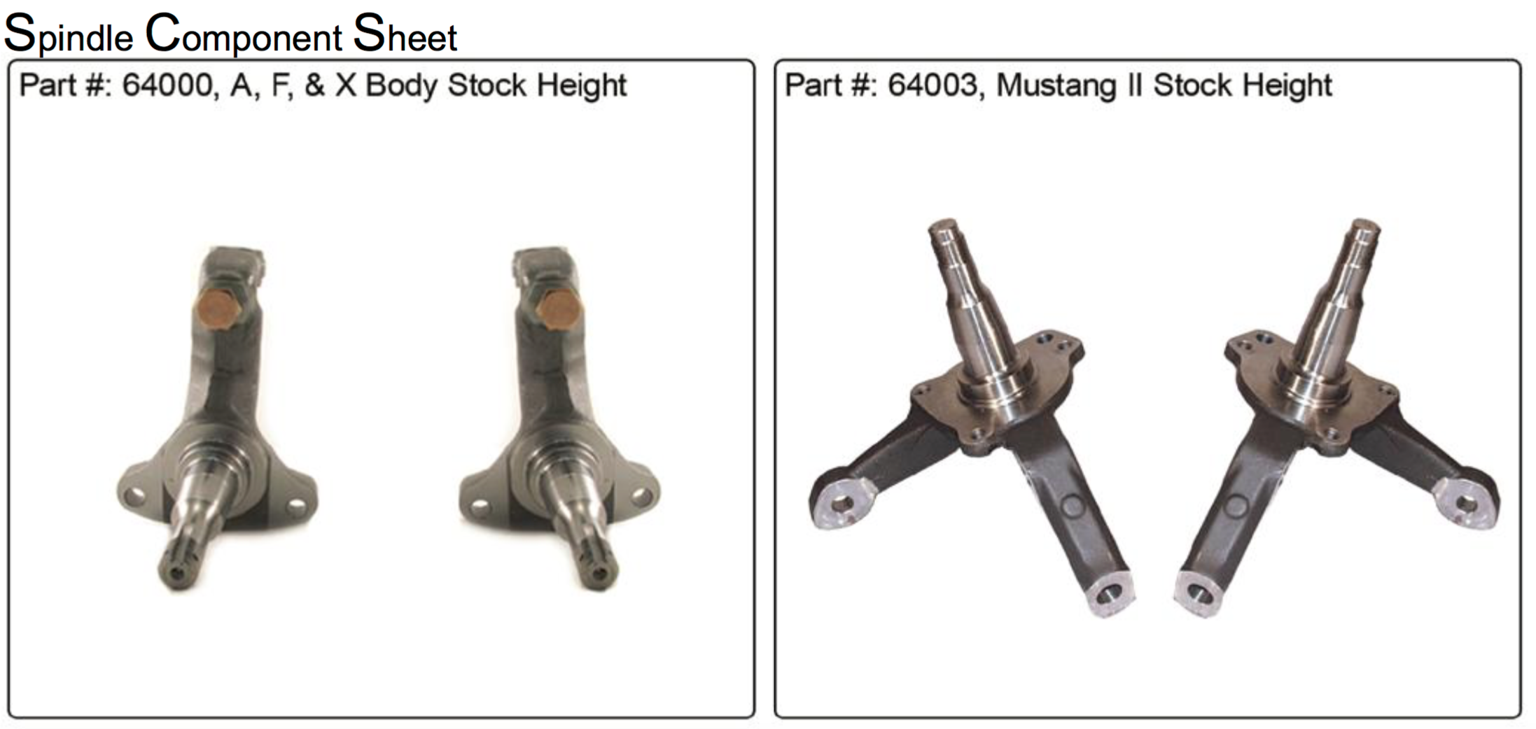 6400004 Installation Instructions for Spindles